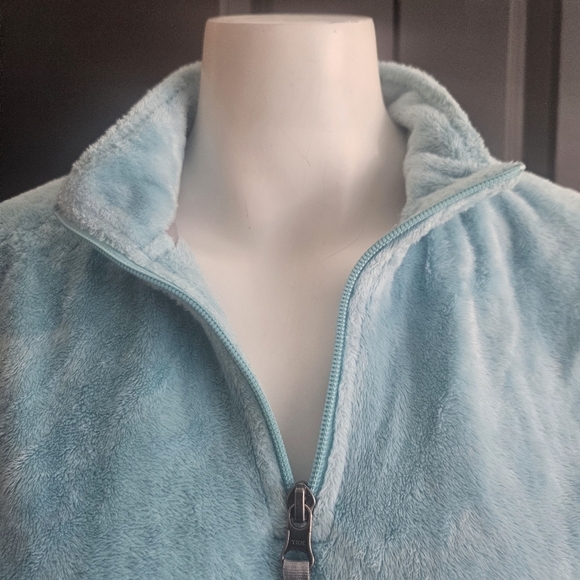 The North Face Girls Sz Large Blue 1/4 Zip Pullover - Picture 3 of 10